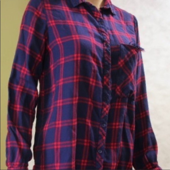 Zara Trafaluc collection red plaid shirt size: M - Picture 1 of 4
